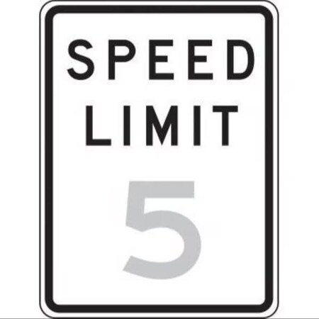 Accuform TRAFFIC SIGN SPEED LIMIT  24 in  X 18 in FRR22425HP